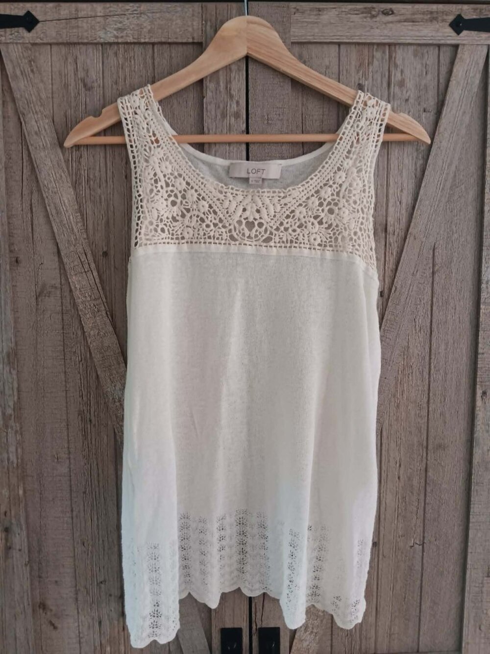 LOFT Crochet Cream Camisole